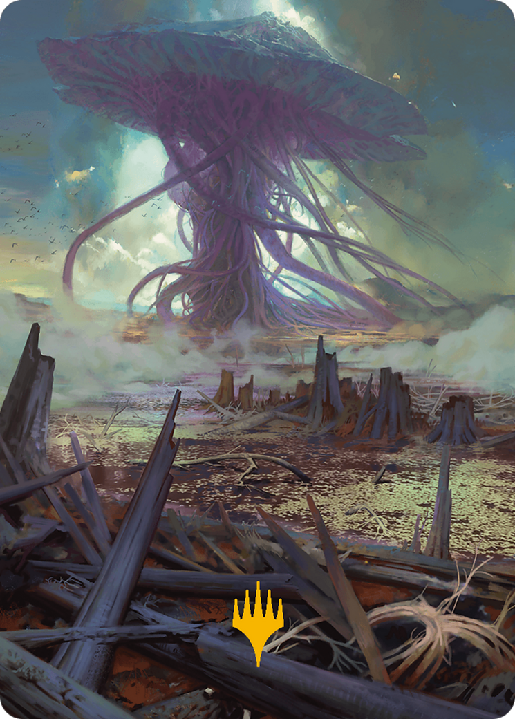 Swamp Art Card (Gold-Stamped Planeswalker Symbol) [Modern Horizons 3 Art Series] | Lots Moore NSW