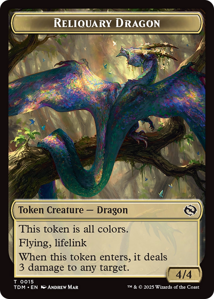 Reliquary Dragon // Dragon (0011) Double-Sided Token [Tarkir: Dragonstorm Tokens] | Lots Moore NSW