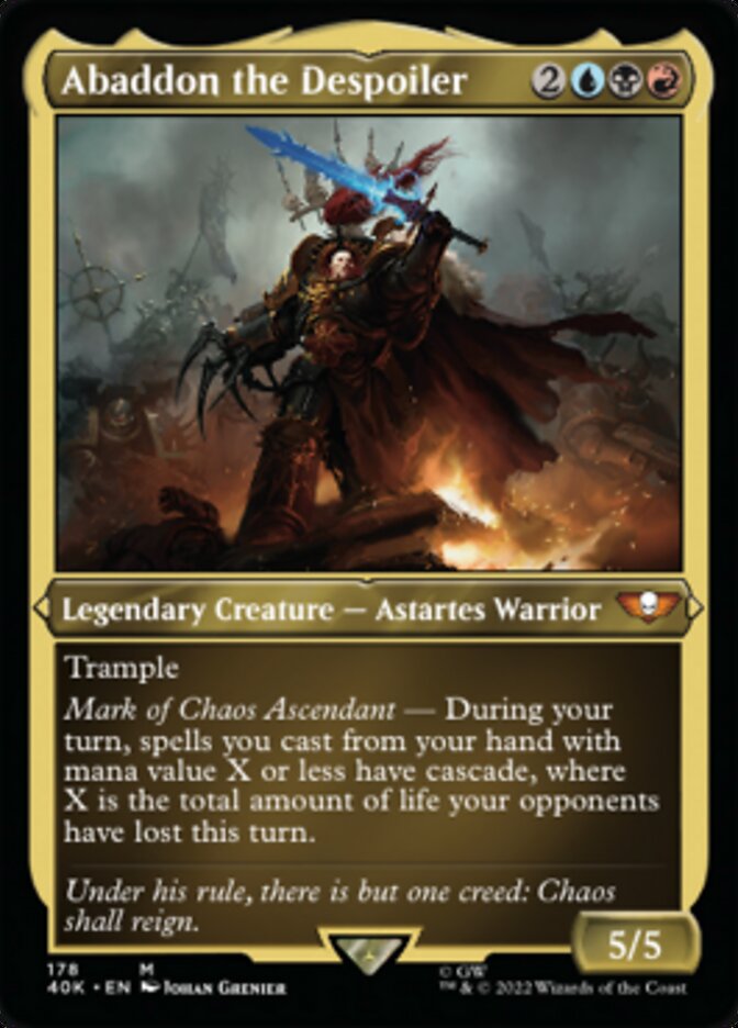 Abaddon the Despoiler (Display Commander) (Surge Foil) [Warhammer 40,000] | Lots Moore NSW