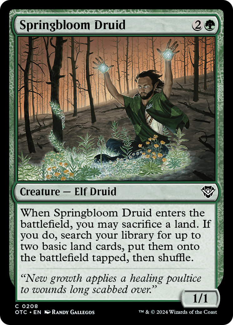 Springbloom Druid [Outlaws of Thunder Junction Commander] | Lots Moore NSW