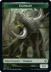 Elephant // Treasure Double-Sided Token [Dominaria United Commander Tokens] | Lots Moore NSW