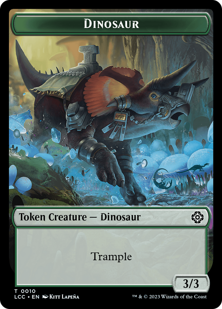 Copy // Dinosaur Double-Sided Token [The Lost Caverns of Ixalan Commander Tokens] | Lots Moore NSW