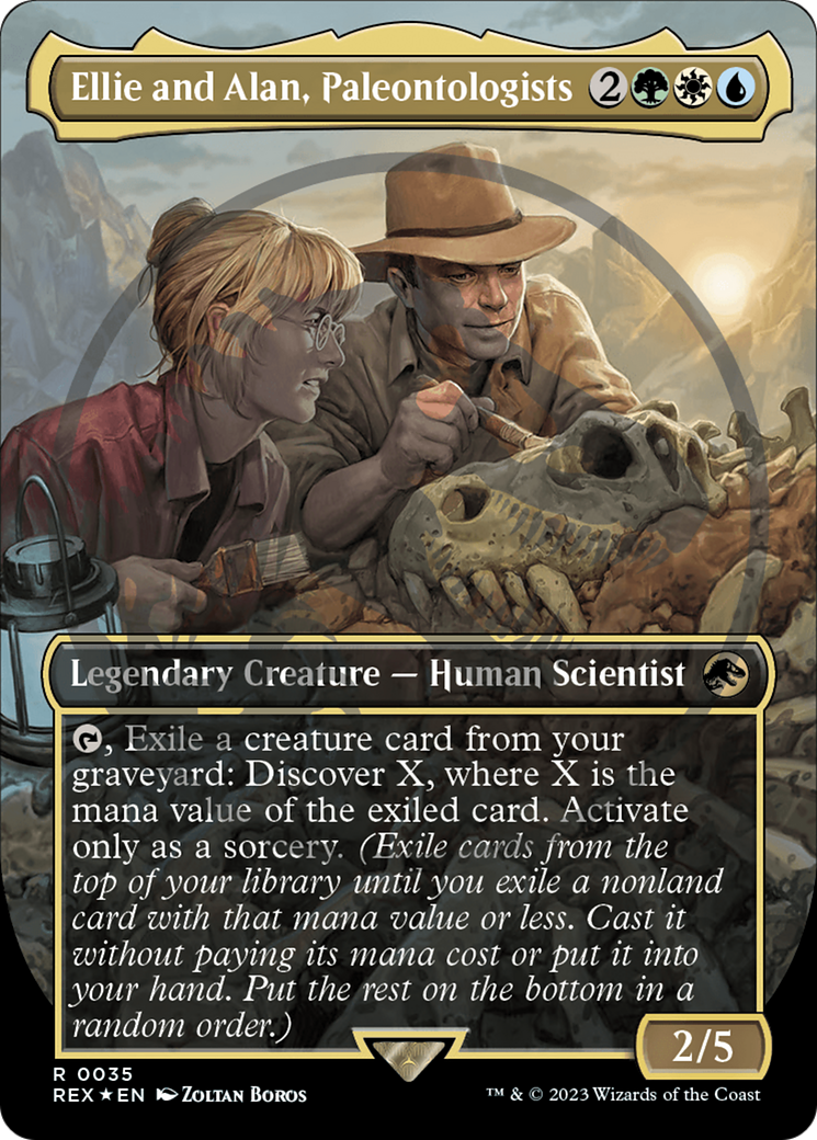 Ellie and Alan, Paleontologists (Emblem) (Borderless) [Jurassic World Collection Tokens] | Lots Moore NSW