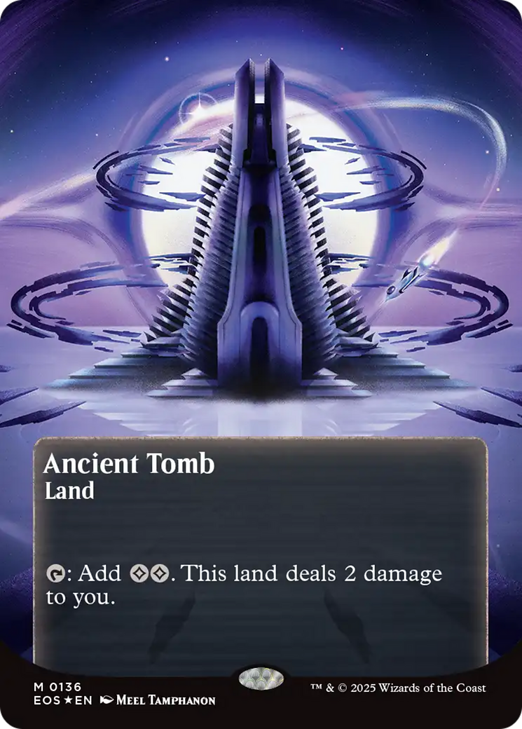 Ancient Tomb (0136) (Borderless) (Galaxy Foil) [Edge of Eternities: Stellar Sights] | Lots Moore NSW