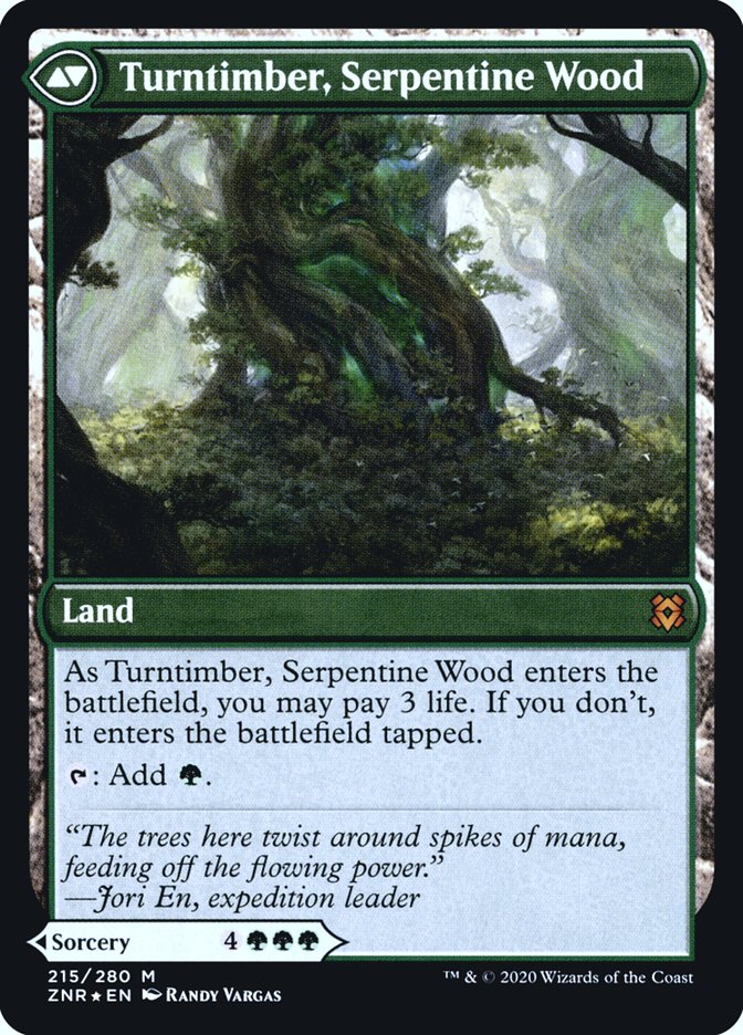 Turntimber Symbiosis // Turntimber, Serpentine Wood [Zendikar Rising Prerelease Promos] | Lots Moore NSW