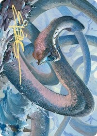 Koma, Cosmos Serpent 1 Art Card (Gold-Stamped Signature) [Kaldheim Art Series] | Lots Moore NSW