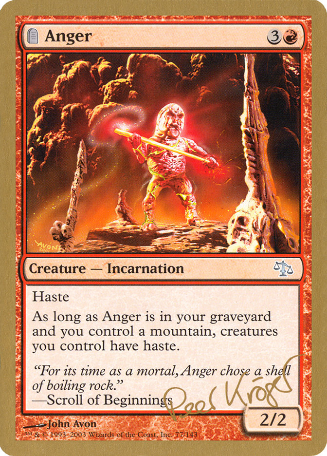 Anger (Peer Kroger) [World Championship Decks 2003] | Lots Moore NSW