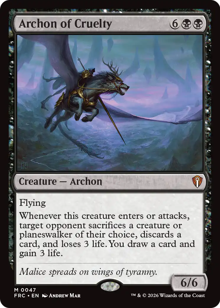 Archon of Cruelty [Reality Fracture Commander] | Lots Moore NSW