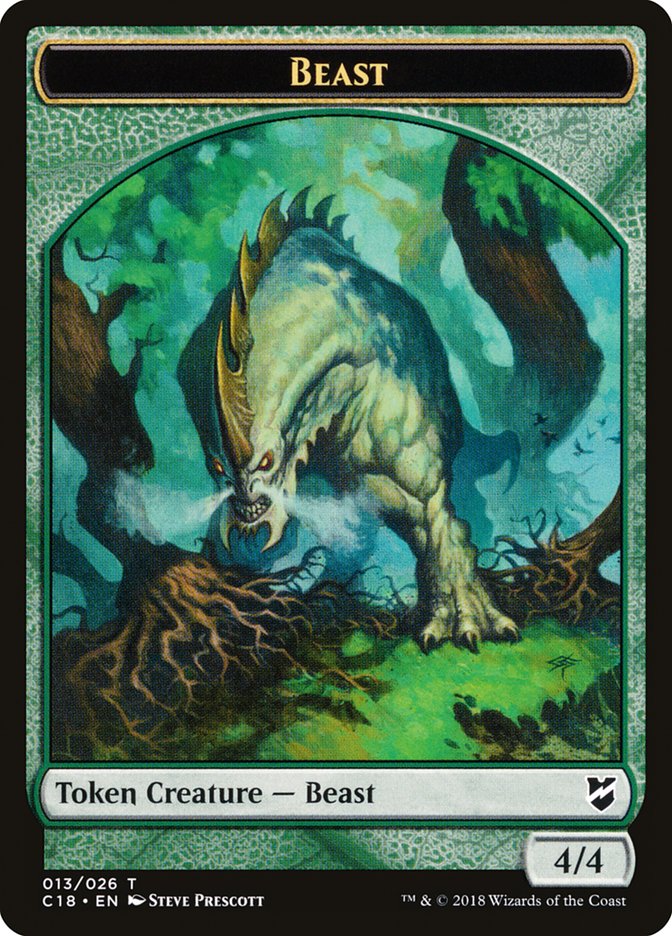 Cat Warrior // Beast (013) Double-Sided Token [Commander 2018 Tokens] | Lots Moore NSW