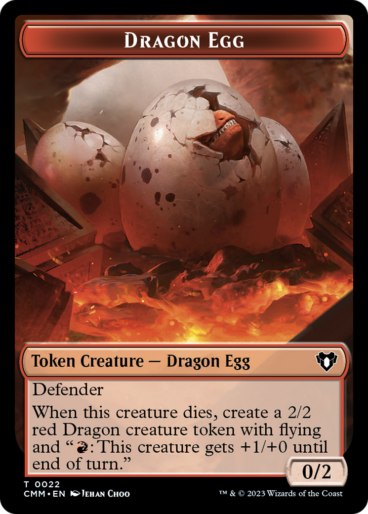 Dragon Egg Token [Commander Masters Tokens] | Lots Moore NSW