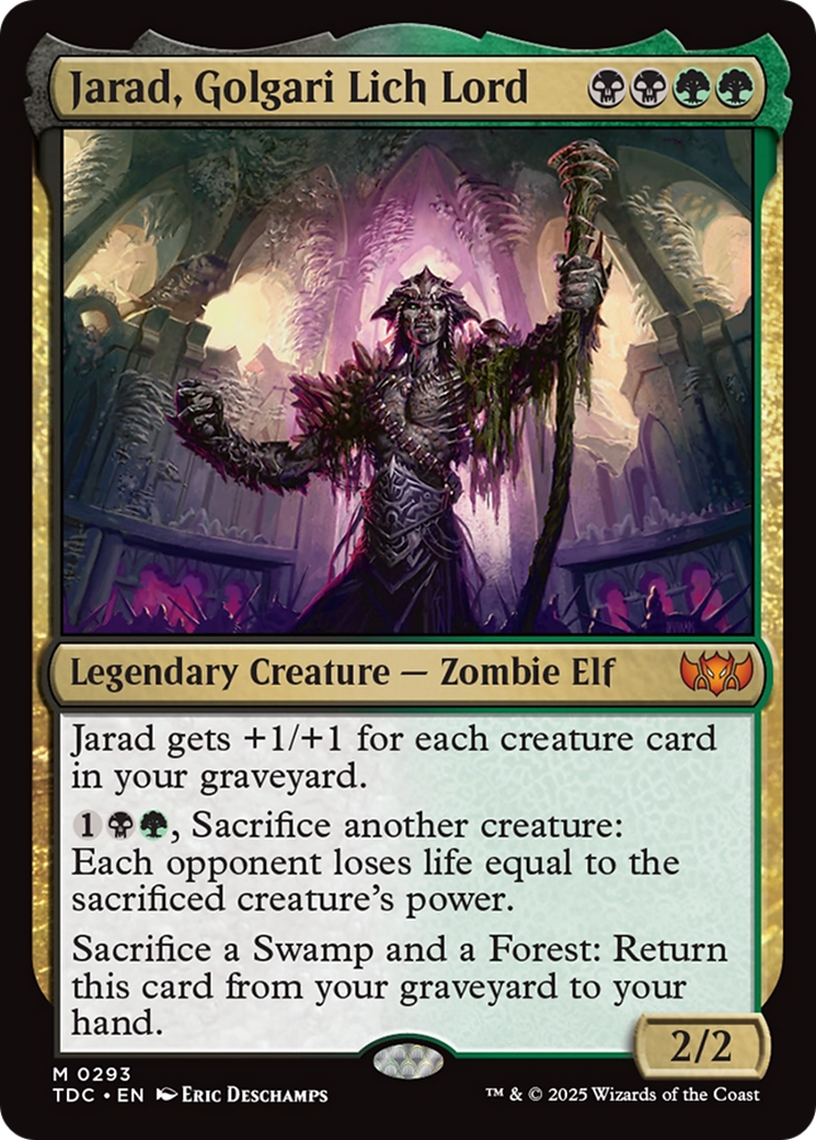Jarad, Golgari Lich Lord [Tarkir: Dragonstorm Commander] | Lots Moore NSW