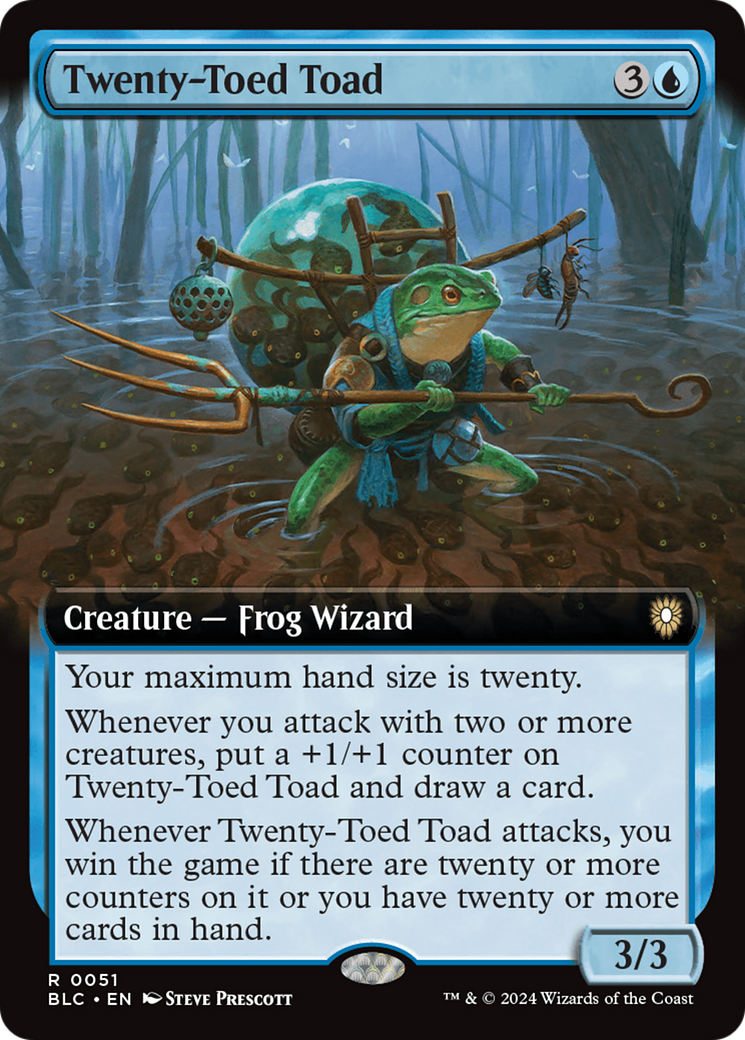 Twenty-Toed Toad (Extended Art) [Bloomburrow Commander] | Lots Moore NSW