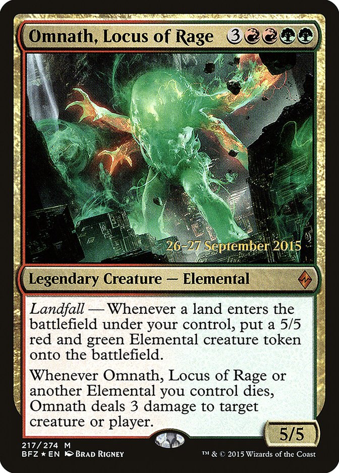 Omnath, Locus of Rage [Battle for Zendikar Prerelease Promos] | Lots Moore NSW
