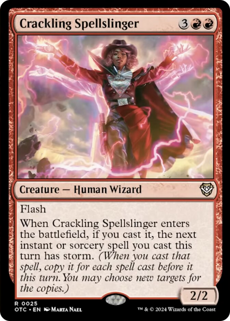 Crackling Spellslinger [Outlaws of Thunder Junction Commander] | Lots Moore NSW