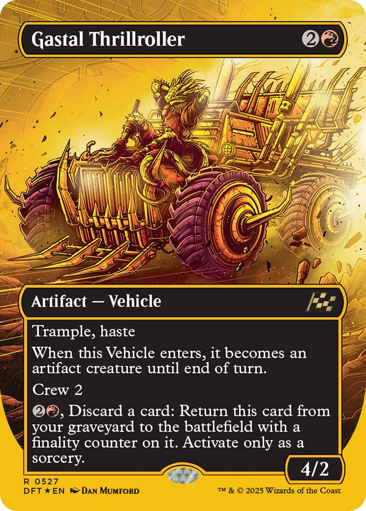 Gastal Thrillroller (Borderless) (First-Place Foil) [Aetherdrift] | Lots Moore NSW