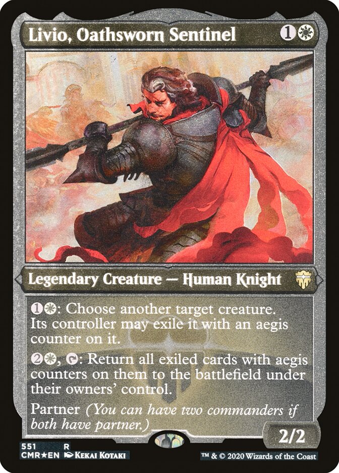 Livio, Oathsworn Sentinel (Etched) [Commander Legends] | Lots Moore NSW