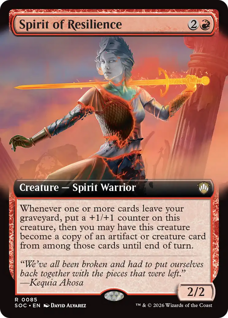 Spirit of Resilience (Extended Art) [Secrets of Strixhaven Commander] | Lots Moore NSW