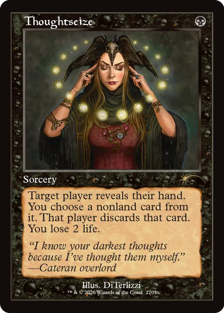 Thoughtseize (2705) (Retro Frame) [Secret Lair Drop Series] | Lots Moore NSW
