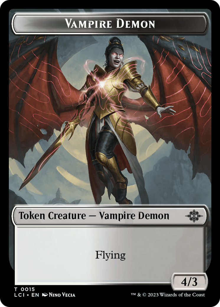 Gnome // Vampire Demon Double-Sided Token [The Lost Caverns of Ixalan Tokens] | Lots Moore NSW