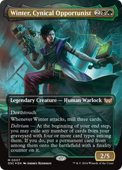 Winter, Cynical Opportunist (Borderless) [Duskmourn: House of Horror Commander] | Lots Moore NSW