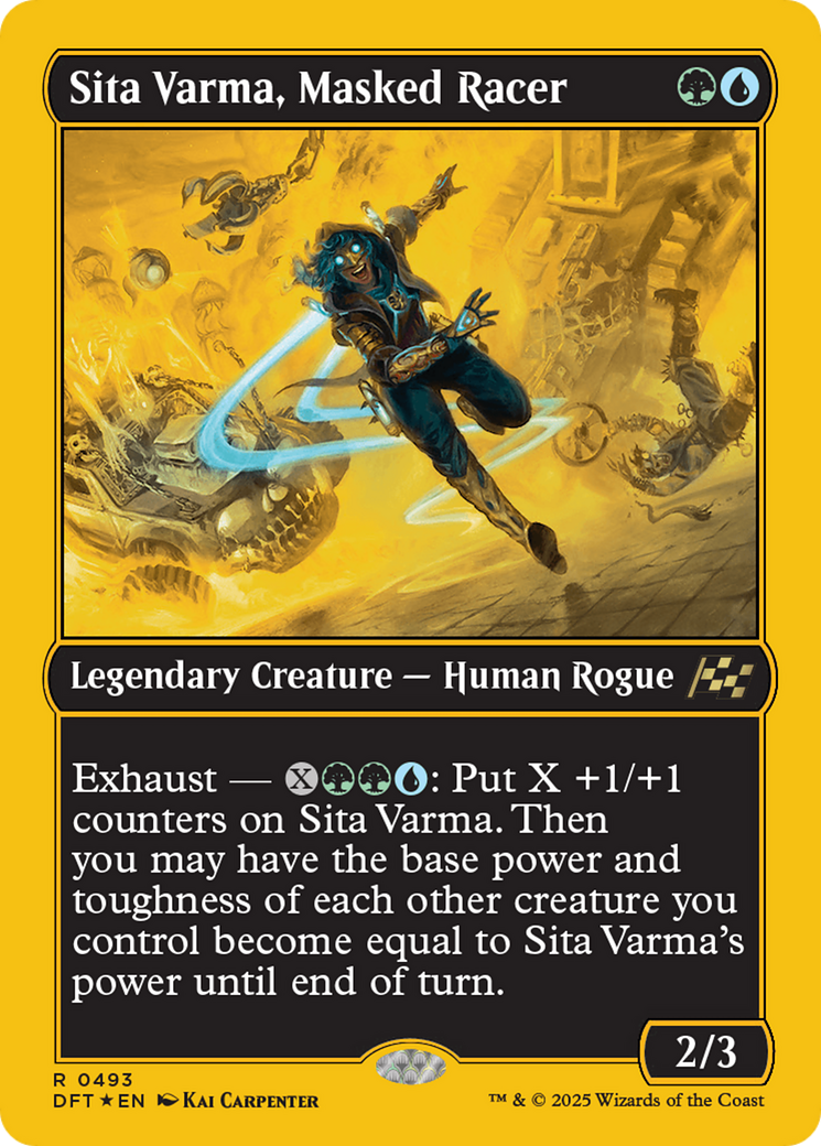 Sita Varma, Masked Racer (First-Place Foil) [Aetherdrift] | Lots Moore NSW