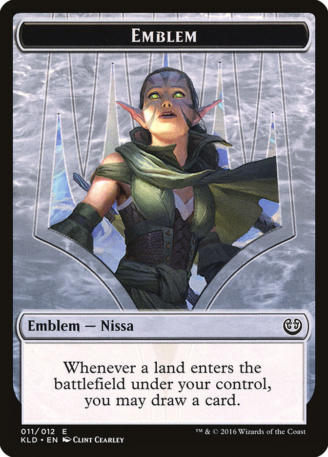 Nissa, Vital Force Emblem [Kaladesh Tokens] | Lots Moore NSW