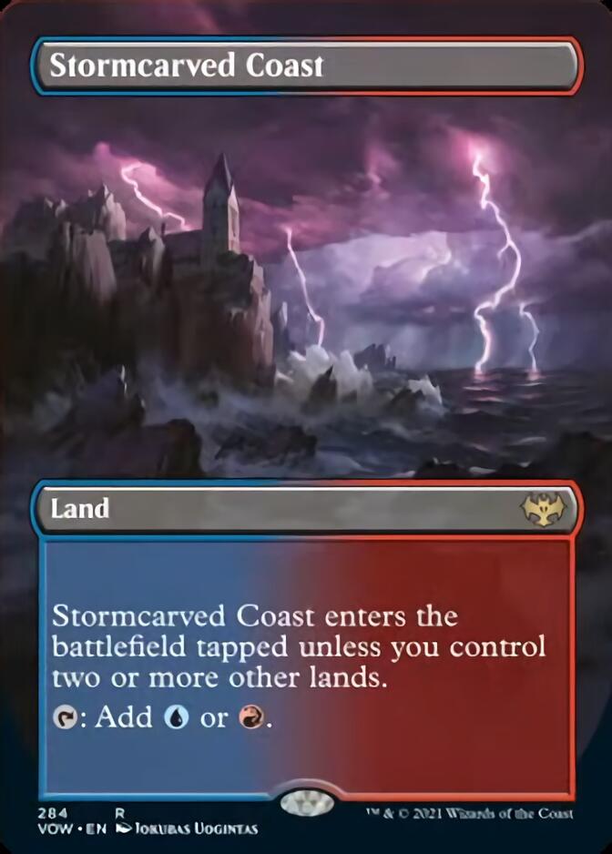 Stormcarved Coast (Borderless Alternate Art) [Innistrad: Crimson Vow] | Lots Moore NSW