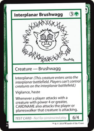 Interplanar Brushwagg (2021 Edition) [Mystery Booster Playtest Cards] | Lots Moore NSW