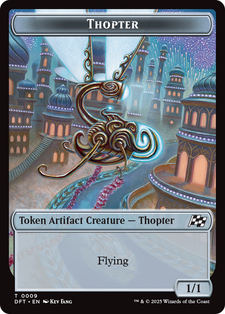 Golem (0015) // Thopter (0009) Double-Sided Token [Aetherdrift Tokens] | Lots Moore NSW