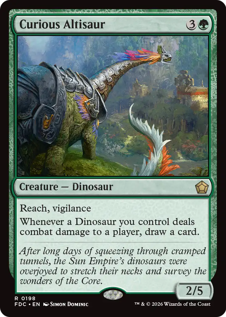 Curious Altisaur [Foundations Commander] | Lots Moore NSW