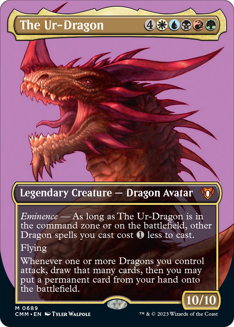 The Ur-Dragon (Borderless Profile) [Commander Masters] | Lots Moore NSW