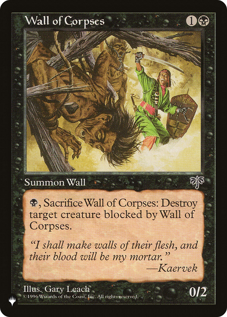 Wall of Corpses [The List] | Lots Moore NSW