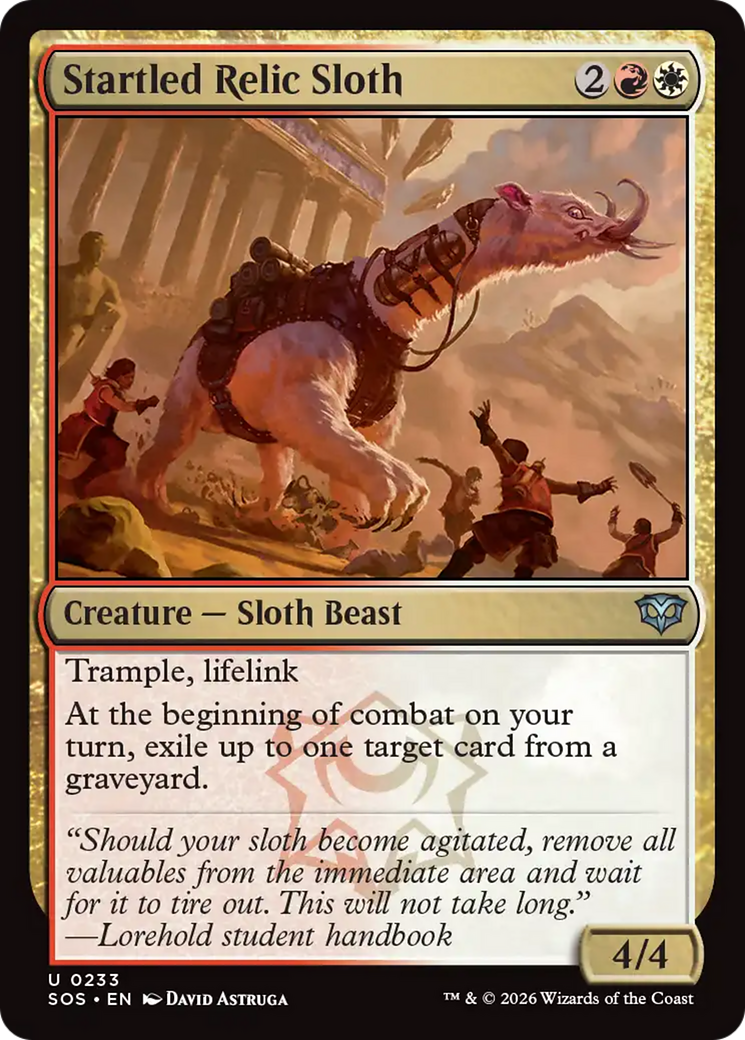 Startled Relic Sloth [Secrets of Strixhaven] | Lots Moore NSW