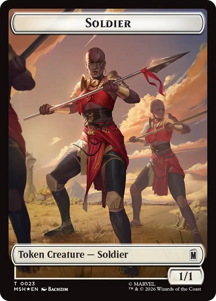 Copy // Soldier Double-Sided Token (Surge Foil) [Marvel Super Heroes Commander Tokens] | Lots Moore NSW