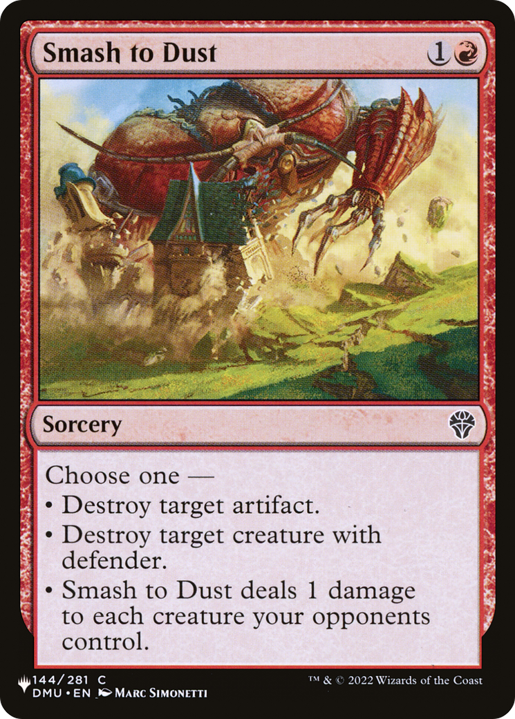 Smash to Dust [The List] | Lots Moore NSW