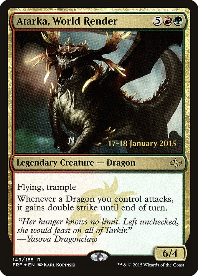 Atarka, World Render [Fate Reforged Prerelease Promos] | Lots Moore NSW