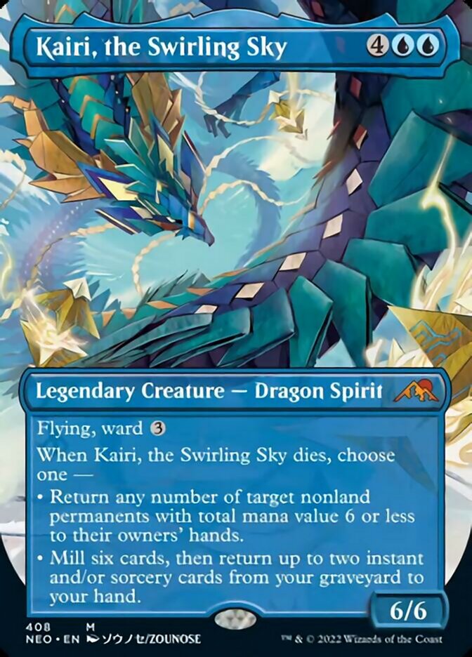 Kairi, the Swirling Sky (Borderless Alternate Art) [Kamigawa: Neon Dynasty] | Lots Moore NSW