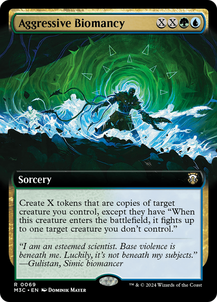 Aggressive Biomancy (Extended Art) (Ripple Foil) [Modern Horizons 3 Commander] | Lots Moore NSW