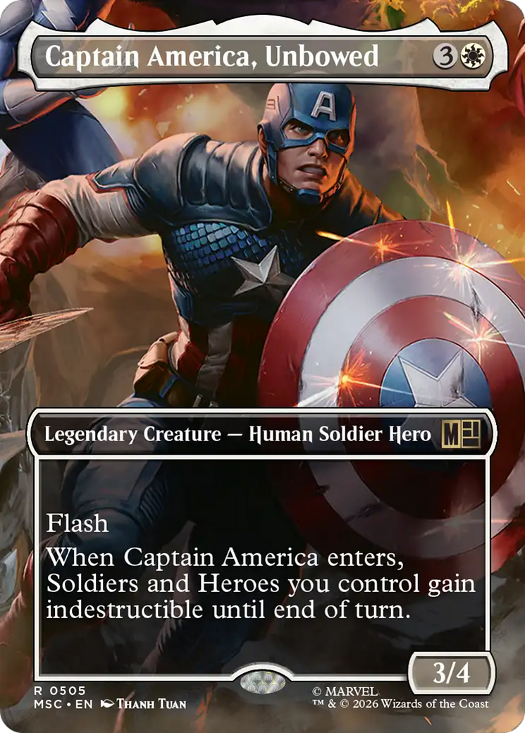 Captain America, Unbowed (Borderless) [Marvel Super Heroes Commander] | Lots Moore NSW