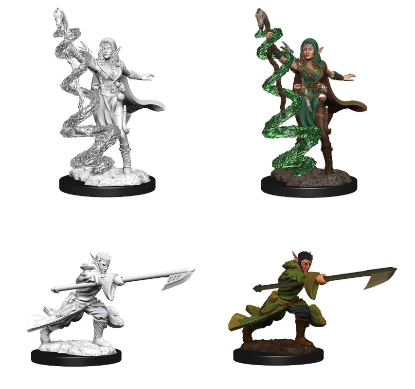 Magic the Gathering Unpainted Miniatures Joraga Warcaller & Joraga Treespeaker (Elves) | Lots Moore NSW