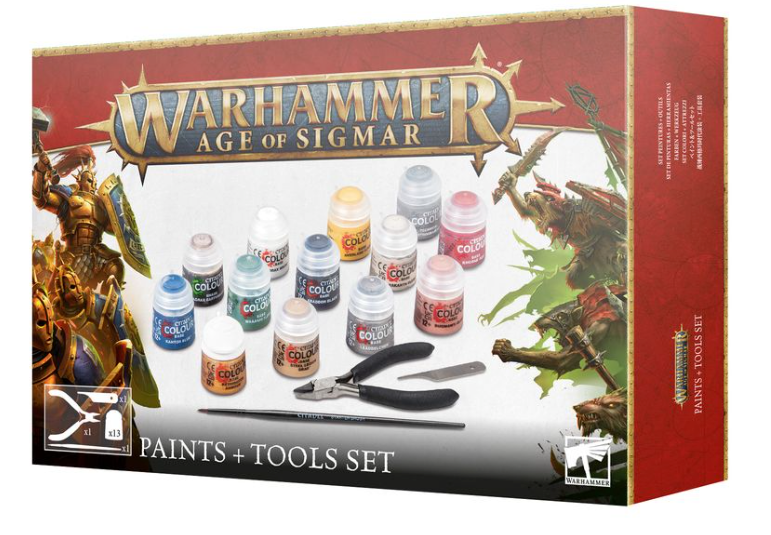 Warhammer Age of Sigmar: Paints + Tools Set | Lots Moore NSW