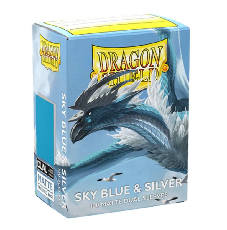 Dragon Shield: Sleeves – Matte Dual – Sky Blue & Silver | Lots Moore NSW