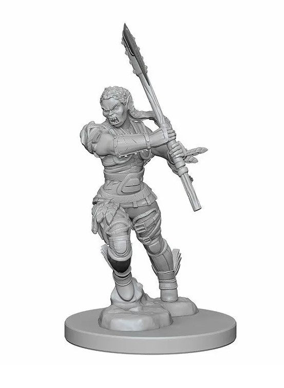 Pathfinder Deep Cuts Unpainted Miniatures Half-Orc Female Barbarian | Lots Moore NSW