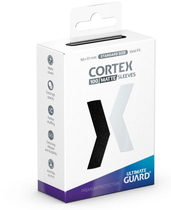 Ultimate Guard Cortex Sleeves Standard Size Matte Black (100) | Lots Moore NSW