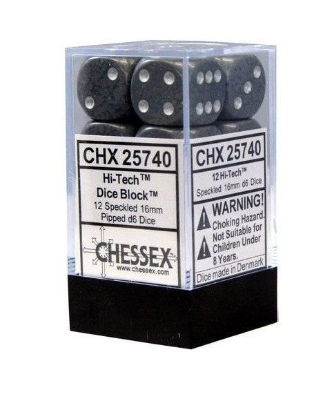 CHX 25740 Speckled 16mm d6 Hi-Tech Block (12) | Lots Moore NSW