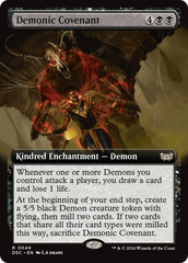 Demonic Covenant (Extended Art) [Duskmourn: House of Horror Commander] | Lots Moore NSW