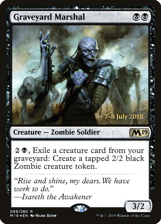 Graveyard Marshal [Core Set 2019 Prerelease Promos] | Lots Moore NSW