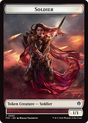 Soldier // Shark Double-Sided Token [Reality Fracture Commander Tokens] | Lots Moore NSW