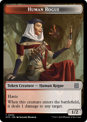 Human Rogue // Plot Double-Sided Token [Outlaws of Thunder Junction: Breaking News Tokens] | Lots Moore NSW