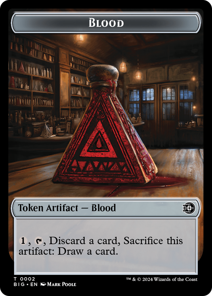 Treasure // Blood Double-Sided Token [Outlaws of Thunder Junction Tokens] | Lots Moore NSW